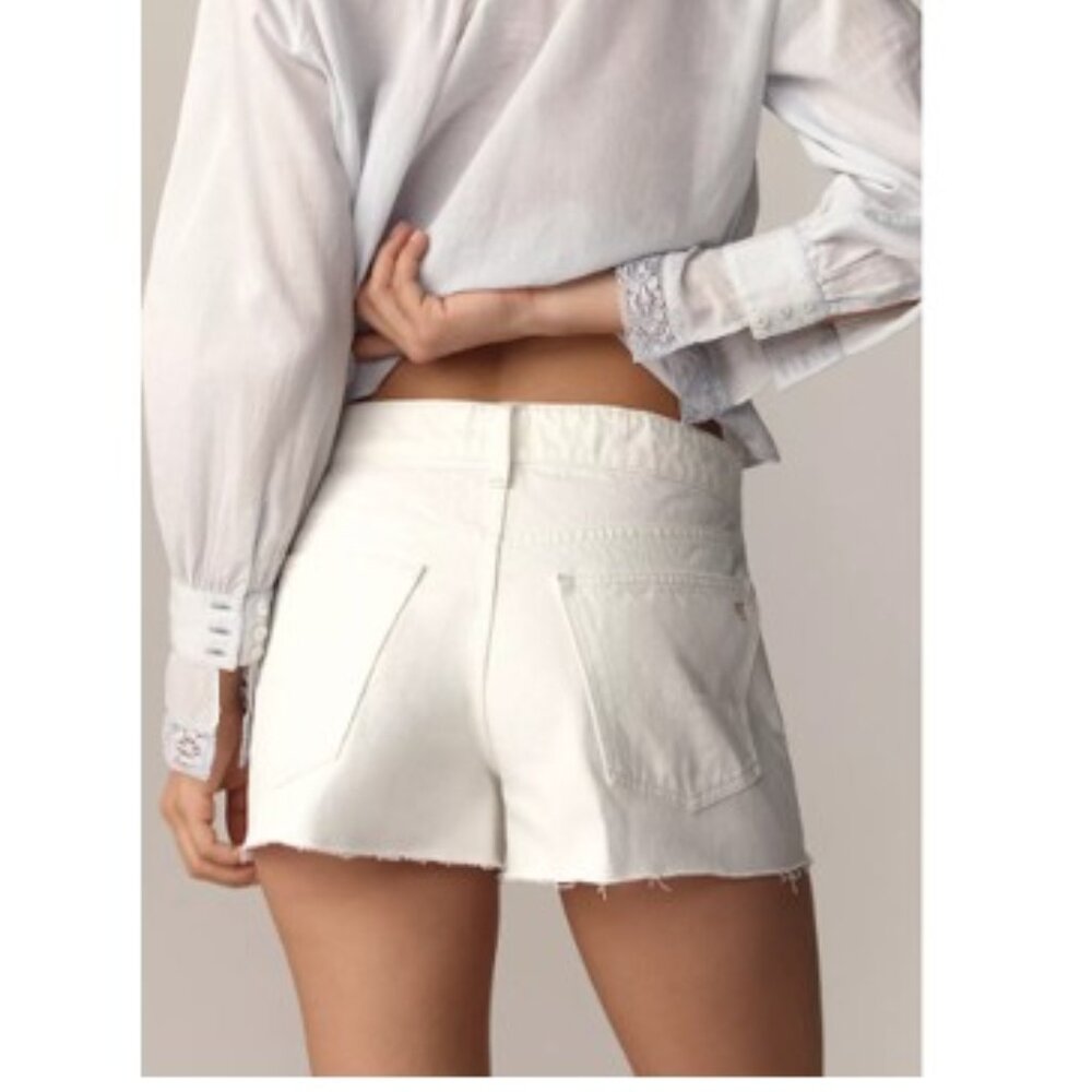 Anthropologie The Devon Denim Shorts by Pilcro in Ivory – Size 28 - NWT - Picture 4 of 7